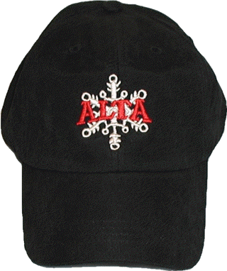 Black Coolmax Cap with Fancy Alta Snowflake