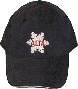 Navy Blue Cap with Alta Snowflake