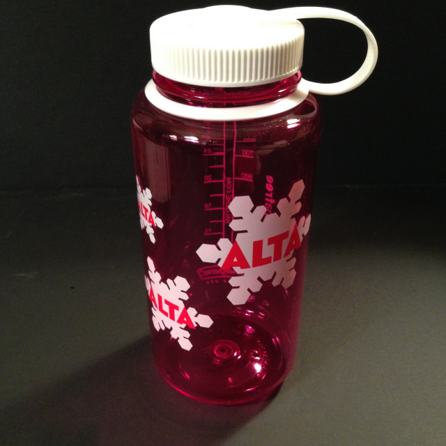 Red 32oz. Wide Mouth Nalgene Bottle w/ White Top