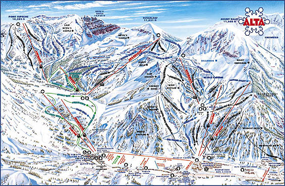 The Alta Ski Area Trail Map