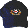 Navy Blue Coolmax Alta Snowflake Cap with Flowers