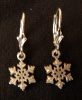 Sterling Silver Dangling Snowflake Earings